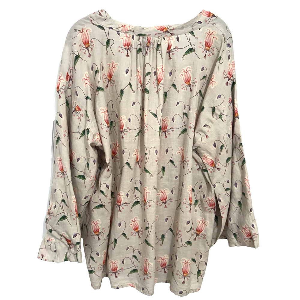 Anthropologie HD in Paris Floral Peasant Blouse Boho Cottagecore Sz 12 NWOT - Picture 3 of 8